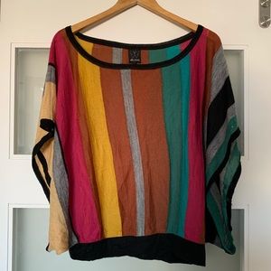 Ella Moss striped Poncho sweater